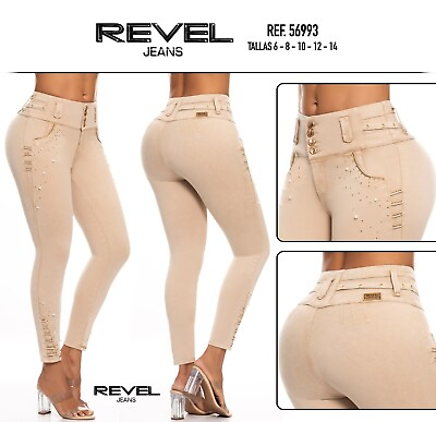 #ad REVEL JEANS COLOMBIANOS COLOMBIAN PUSH UP LEVANTA COLA BUTT LIFT SEXY JEANS $56.69