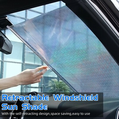 #ad Front Car Retractable Windshield Sun Shade Visor Window Folding Block Cover UV $9.59