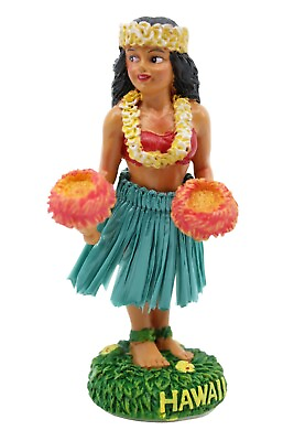 #ad #ad Hawaiian Hula Lady w #x27;Uli#x27;uli Mini Dashboard Doll 4quot; Car Doll Hawaii Souvenir $11.06