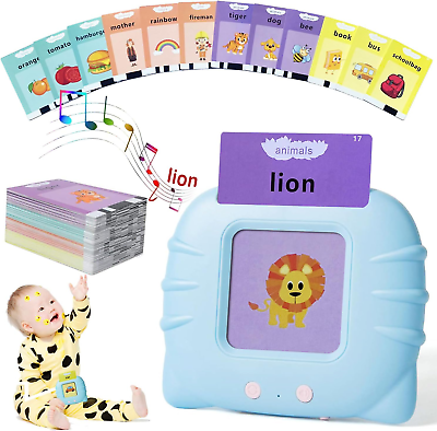 #ad Pocket Speech for Toddlers Talking Flash Cards for Toddlers 1 224 Words Blue $14.99