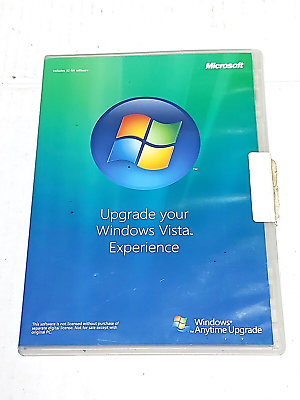#ad #ad Microsoft Windows Vista Experience Anytime Upgrade Disc 32 Bit DVD Preowned Cond $12.60