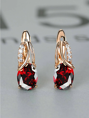 #ad Women’s Earrings Claw Set Ear Studs Cubic Zirconia Fashion Jewelry Lady Gift $5.00