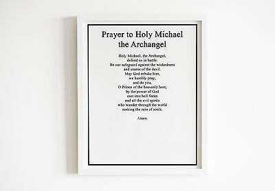 #ad Prayer To Holy Michael The Archangel Poster Print Watercolor Art Artwall Home dé $29.99