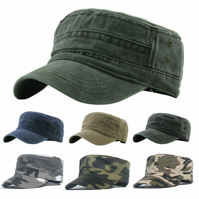 #ad Men#x27;s Cap Army Hat Cadet Castro Military Patrol Baseball Summer Camo Camouflage $7.68