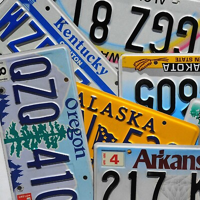 #ad License Plate ALL 50 STATES Territories Countries GOOD License Plates Lot $3.99