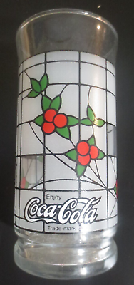 #ad Enjoy Coca Cola Holiday Holly Glass 16 oz $3.75