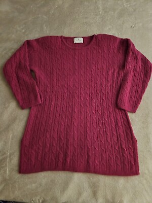 #ad Vintage Express Tricot Fuzzy Cable Knit Sweater Dress No Size or Materials Tags $14.00