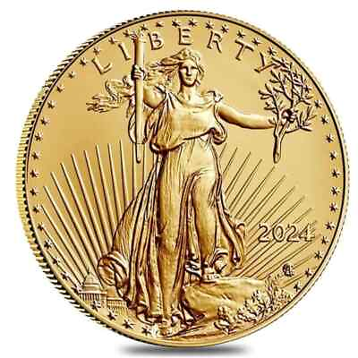#ad 2024 1 10 oz Gold American Eagle Coin $268.22