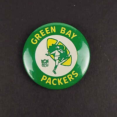 #ad Vintage Green Bay Packers Pinback Pin Old Logo Throw Back NFL Football $14.95
