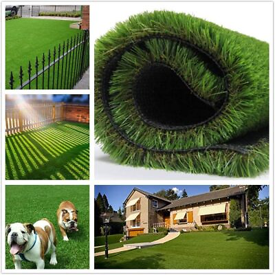 Customize Artificial Grass Mat Synthetic Landscape Fake Lawn Pet Dog Turf Garden $32.99