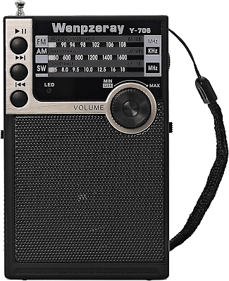 Y 706 Portable Pocket Radio AM FM SW Band Receiver Battery Operated Transistor w $13.86
