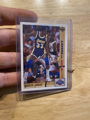 #ad Michael Jordan Magic Johnson Vintage Collector Card Last Dance 1991 Upper Deck $69.00