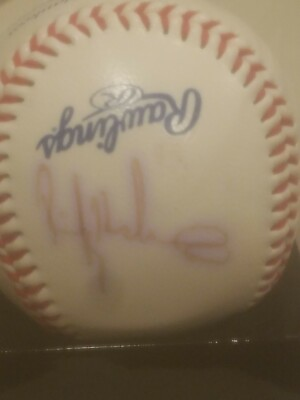 #ad rickey henderson signed baseball autographed yankees 100th anniversary ball auto $70.00