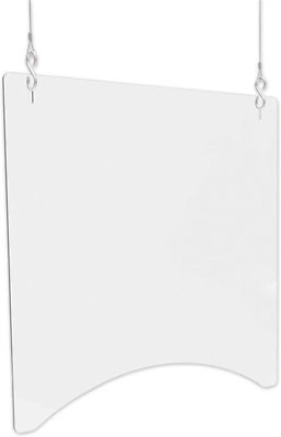 Deflecto Plastic Sneeze Guard 24 x 24 Inch 1 8 Inch Thick Durable Clear $38.70