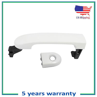#ad Front Left Driver Outside Door Handle w Keyhole For 07 12 Nissan Versa White QM1 $18.73