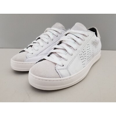 #ad P448 Womens John Fashion Sneaker Rare White Iridescent Camo Silver Size 37 New $136.79