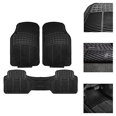 #ad FH Group Universal Floor Mats for Car Heavy Duty All Weather Rubber Mats Black $21.99