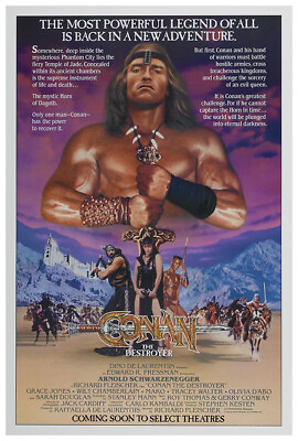 #ad Conan the Destroyer Movie Poster Arnold Schwarzenegger Teaser $14.99