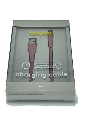 #ad heyday 3#x27; USB C to USB Flat Cable Dusty Pink $7.14