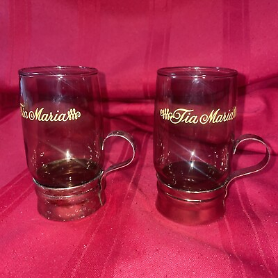 #ad Tia Maria coffee mixer drinking bar glass cocktail drink glasses set of 2 $14.20