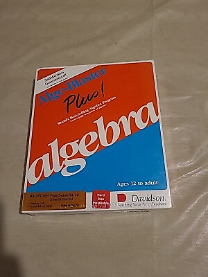 #ad Vintage Alge Blaster Plus Algebra for MACINTOSH PLUS hard disk installable. $60.00