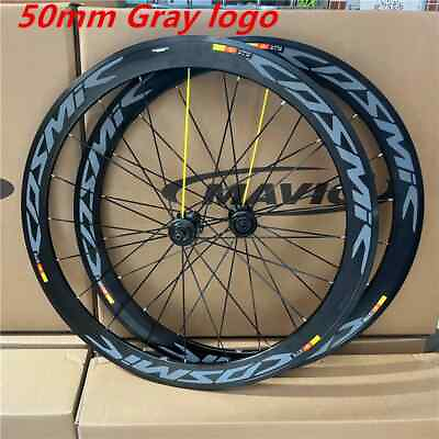 #ad 700C 30 40 50mm Alloy Wheelset Thru Axle Disc Brake Road Bicycle Clincher Rims $376.38