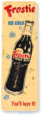 #ad Frostie Cola Soda Beverage Kitchen Bar Rustic Metal Retro Soda Tin Sign B766 $8.45