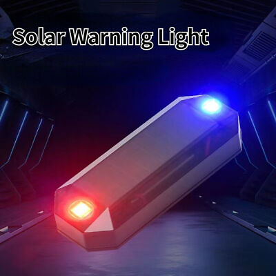 Car Interior Accessories Solar LED Flash Light Anti theft Safety Warning Light $2.75