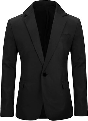 Men#x27;s Slim Fit Casual 1 Button Notched Lapel Blazer Jacket $92.53