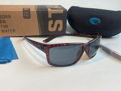 New Costa del Mar Mag Bay Polarized Sunglasses Tortoise Gray 580P Fishing XL $119.00
