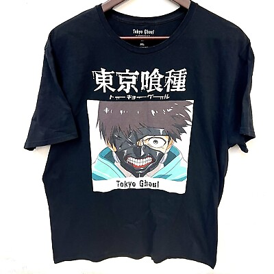 Tokyo Ghoul Anime T Shirt Men’s Size XL Black Short Sleeve $18.97