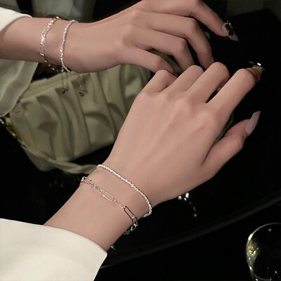 #ad Silver Celestial Star Adjustable Bracelet for Women Stylish Hand Accessory $8.82