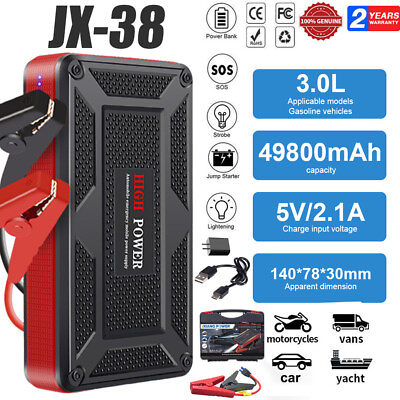 49800mAh Car Jump Starter Booster Jumper Box Power Bank Battery Charger Portable $26.99