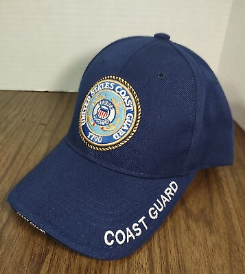 #ad US Coast Guard Hat Cap Hook And Loop Adjustable Navy Blue United States 1790 $12.99