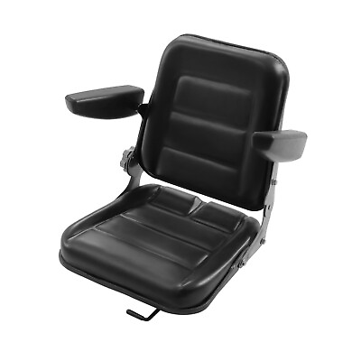 #ad Universal Forklift Seat Tractor Seat Removable and Retractable Armrest 180° $88.35