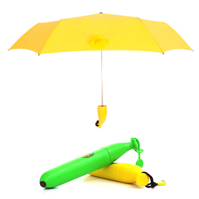 Green or Yellow Creative Design Solid Color Banana Umbrella $24.99
