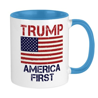 #ad CafePress Trump America First Large Mug 11 oz Ceramic Mug 671454029 $14.99