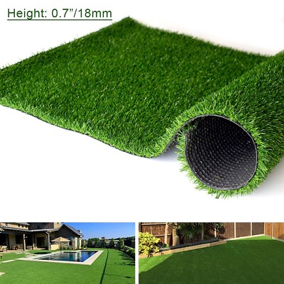 #ad 5x10ft Artificial Fake Synthetic Grass Rug Garden Landscape Lawn Carpet Mat Turf $50.00