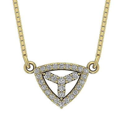 #ad #ad Fashion Pendant Necklace Round Diamond SI1 G 0.35 Ct 14K Yellow Gold Appraisal $387.19