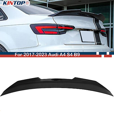 #ad For 17 23 Audi A4 S4 B9 Sedan High Kick Duckbill Gloss Black Rear Trunk Spoiler $59.49