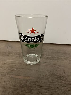 #ad Authentic Heineken With Red Trade Mark Star Beer Pint Glass $10.00