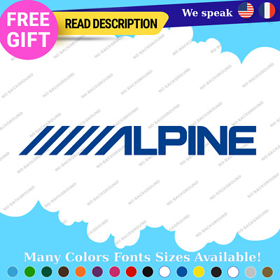 #ad Fits Alpine Audio Decals Sticker Vinyl Car Speakers Stereo Amplifier Sound Sport C $7.65