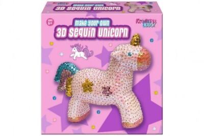 #ad 3D SEQUIN UNICORN TY2083 MAKE CRAFT CREATE MAGICAL DECORATE SPARKLE SHINE $6.94