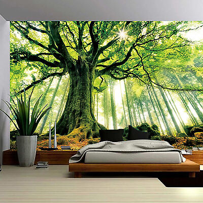 #ad Home Decor Tapestry Large 3D Print Nature Forest Tree Tapestries Wall Hangings $15.99