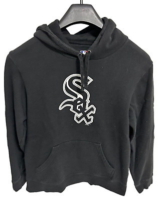#ad Chicago White Sox Mens Hooded Sweatshirt Size Large Black Genuine Merchandise $17.99