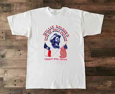 #ad Willie Nelson Vintage White T shirt 1975 4th of July Picnic Band 70s $19.99