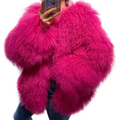 #ad Winter Autumn Fashion Real Fur Jacket Women Mongolia Sheep Fur Coat $451.60