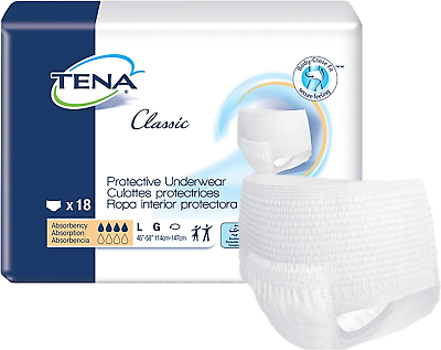 #ad Classic Protective Underwear Incontinence Disposable Moderate Absorbency Lar $34.42