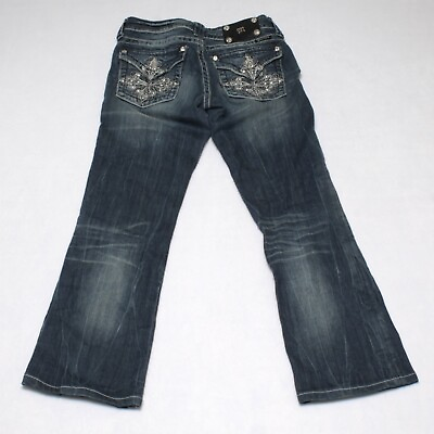 #ad Womens Miss Me Boot Cut Jeans Size 28 Inseam 26 Blue Denim JP5335B5 $27.95