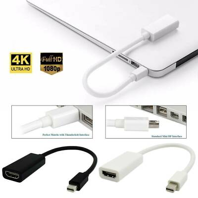 #ad Mini DisplayPort Thunderbolt To HDMI Adapter For Microsoft Surface Pro BLK WHT $2.34